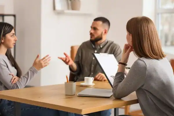 Image of couple access free mediation using family mediation voucher scheme Sutton